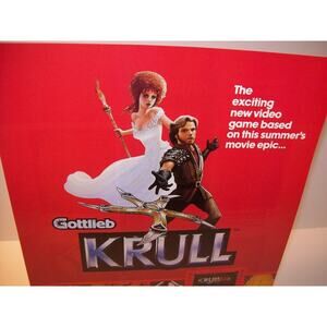 Krull Arcade FLYER Original Unused 1983 Video Game Movie Vintage Art Retro Promo